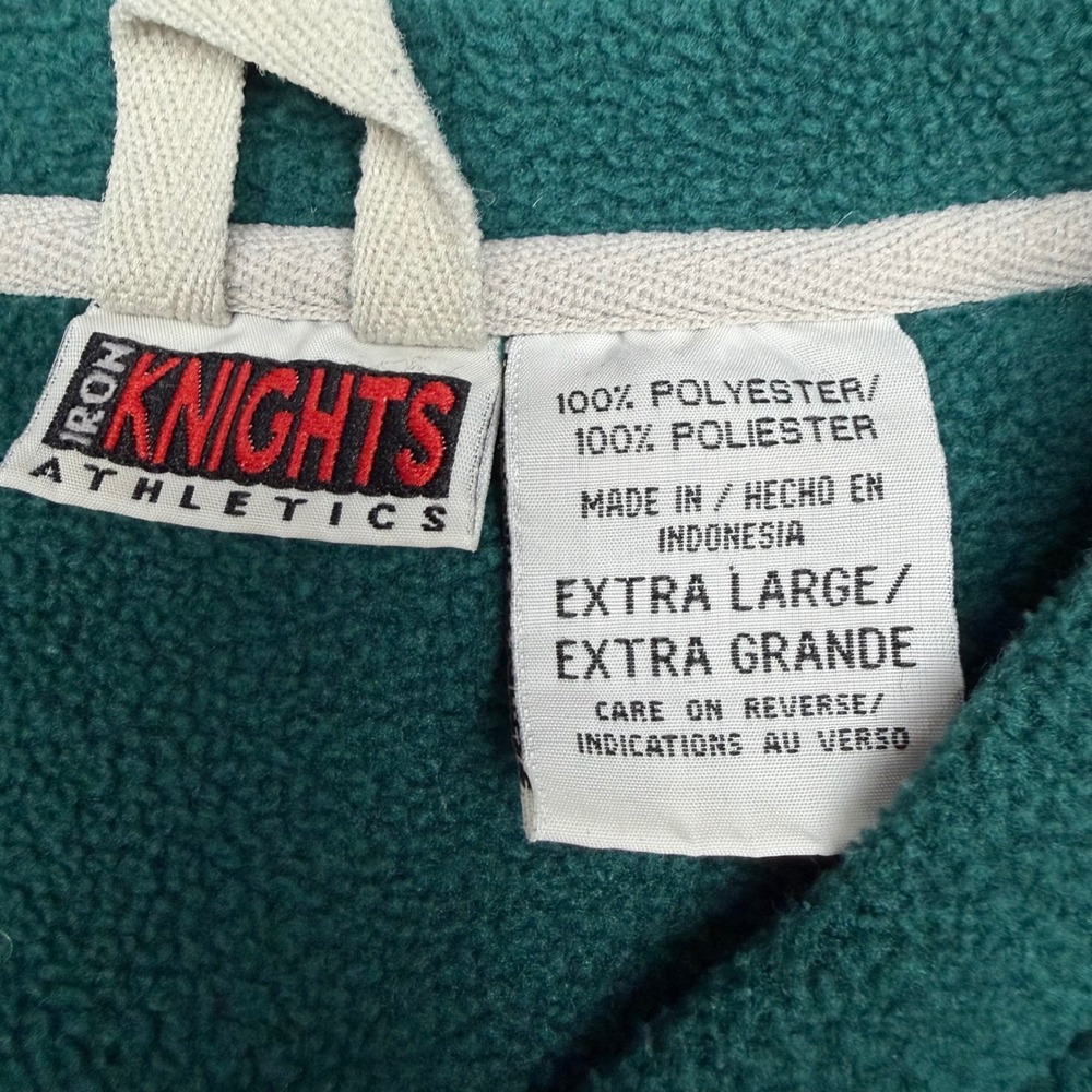 VTG Iron Knights Athletics Philadelphia Eagles Fleece Pullover VNeck Men XL Teal - Picture 8 of 10